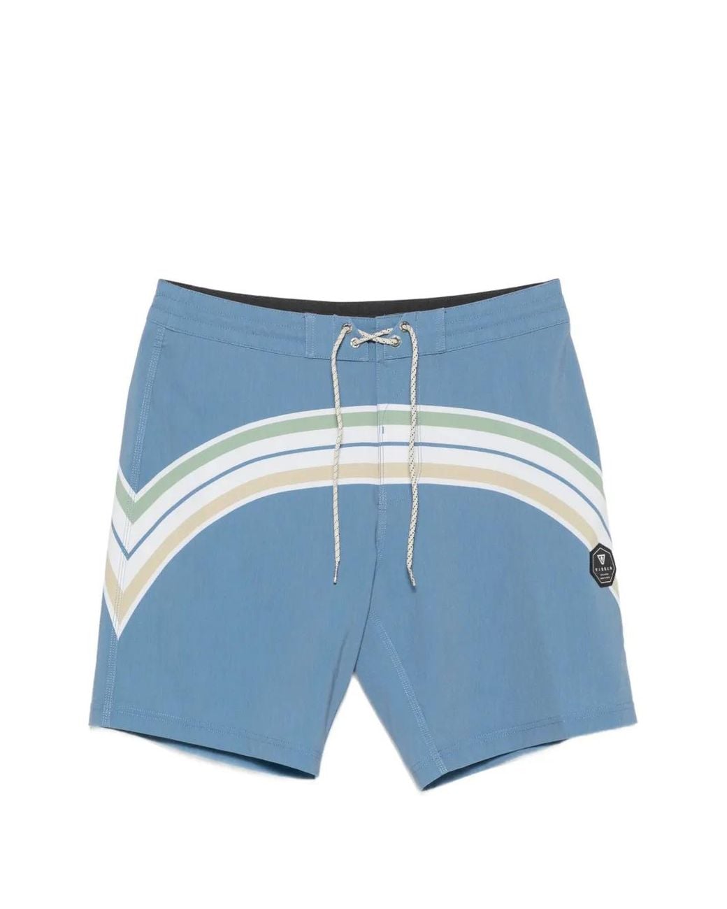 Vissla Blue Latitude Striped Swim Shorts for men
