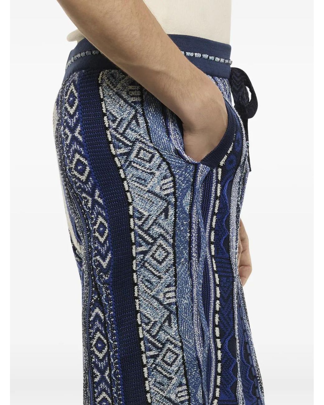 Short Imprimé En Maille Laneus pour homme en coloris Blue