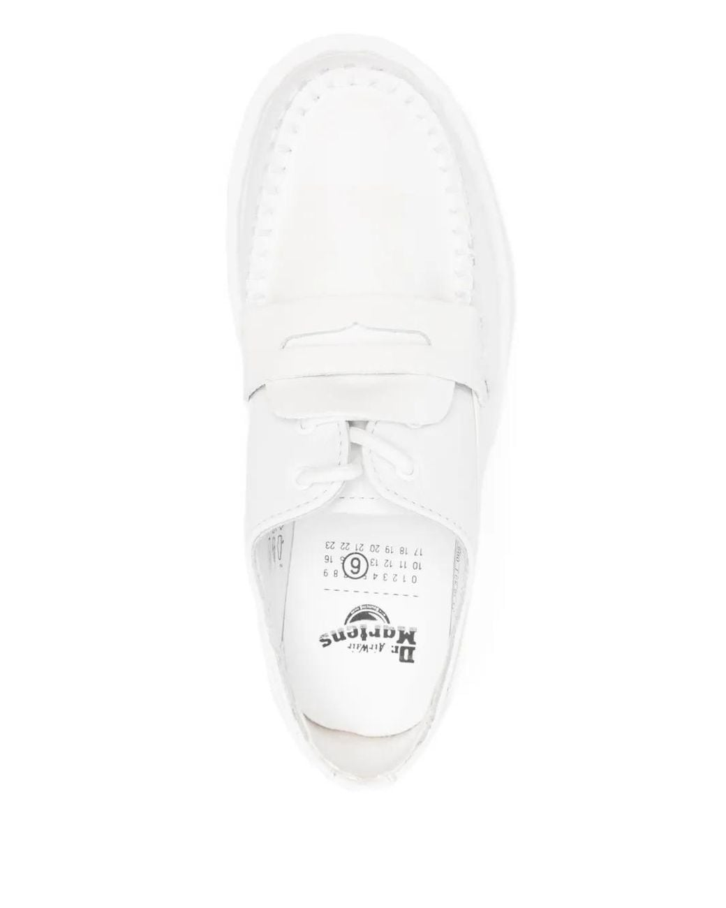 Dr. Martens White Leather Loafers