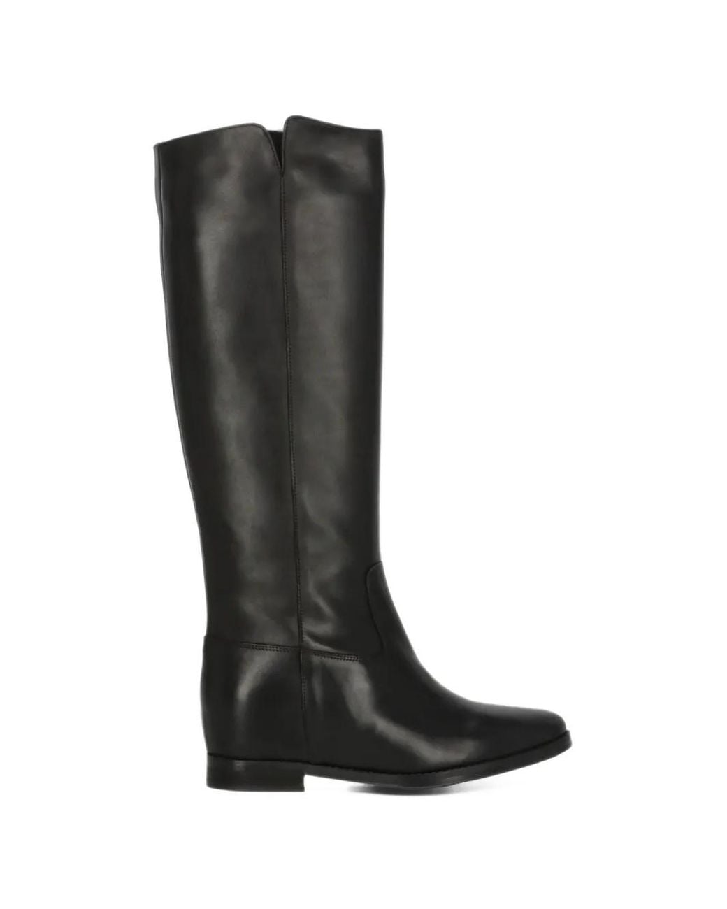 Julie Dee Black Crast Knee-High Boots