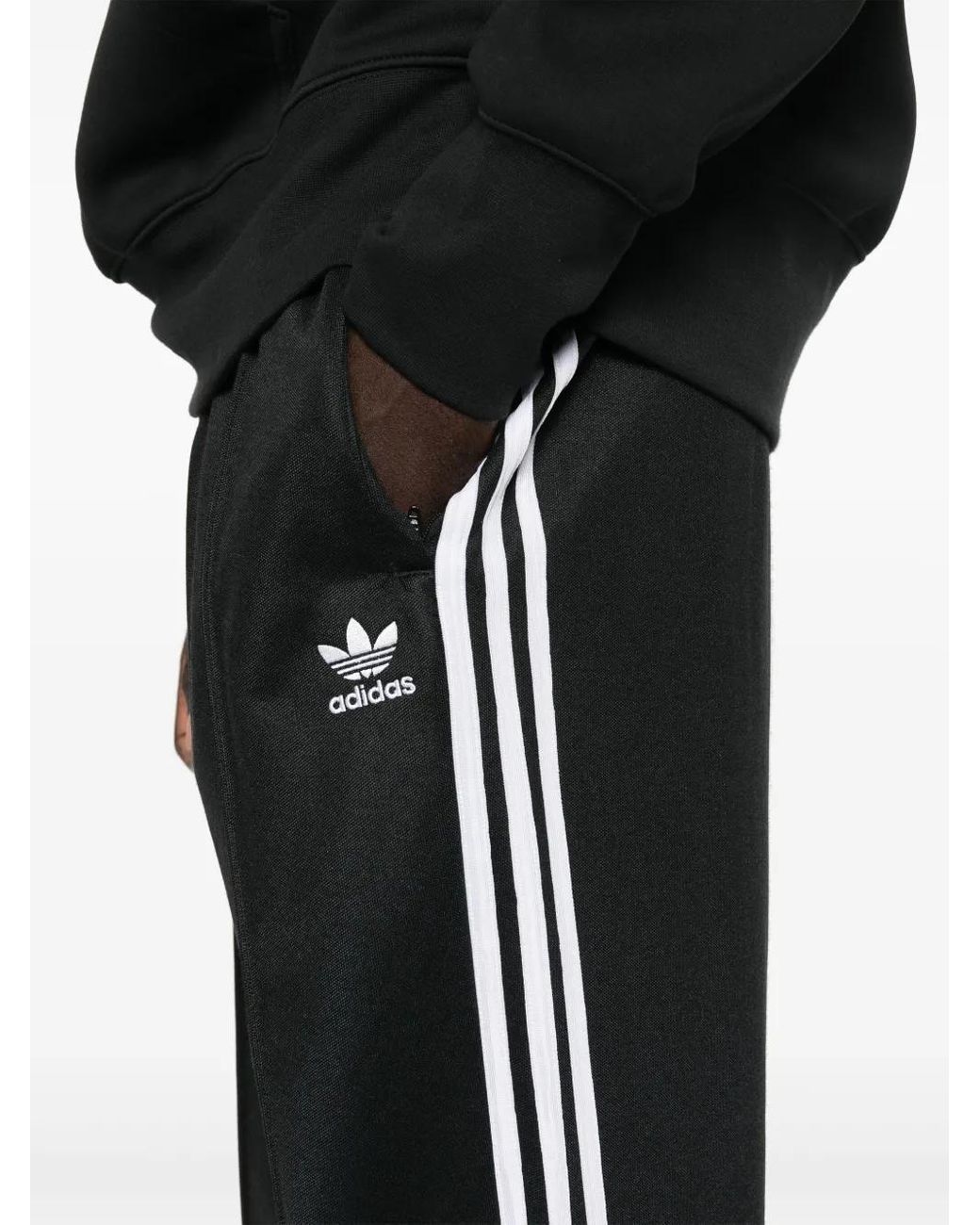 Adidas Black 3-Stripes Logo Track Pants