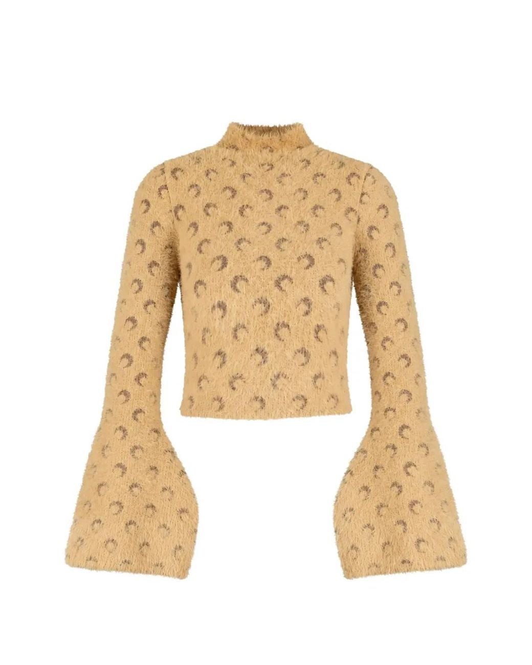 MARINE SERRE White Moon Fluffy Sweater