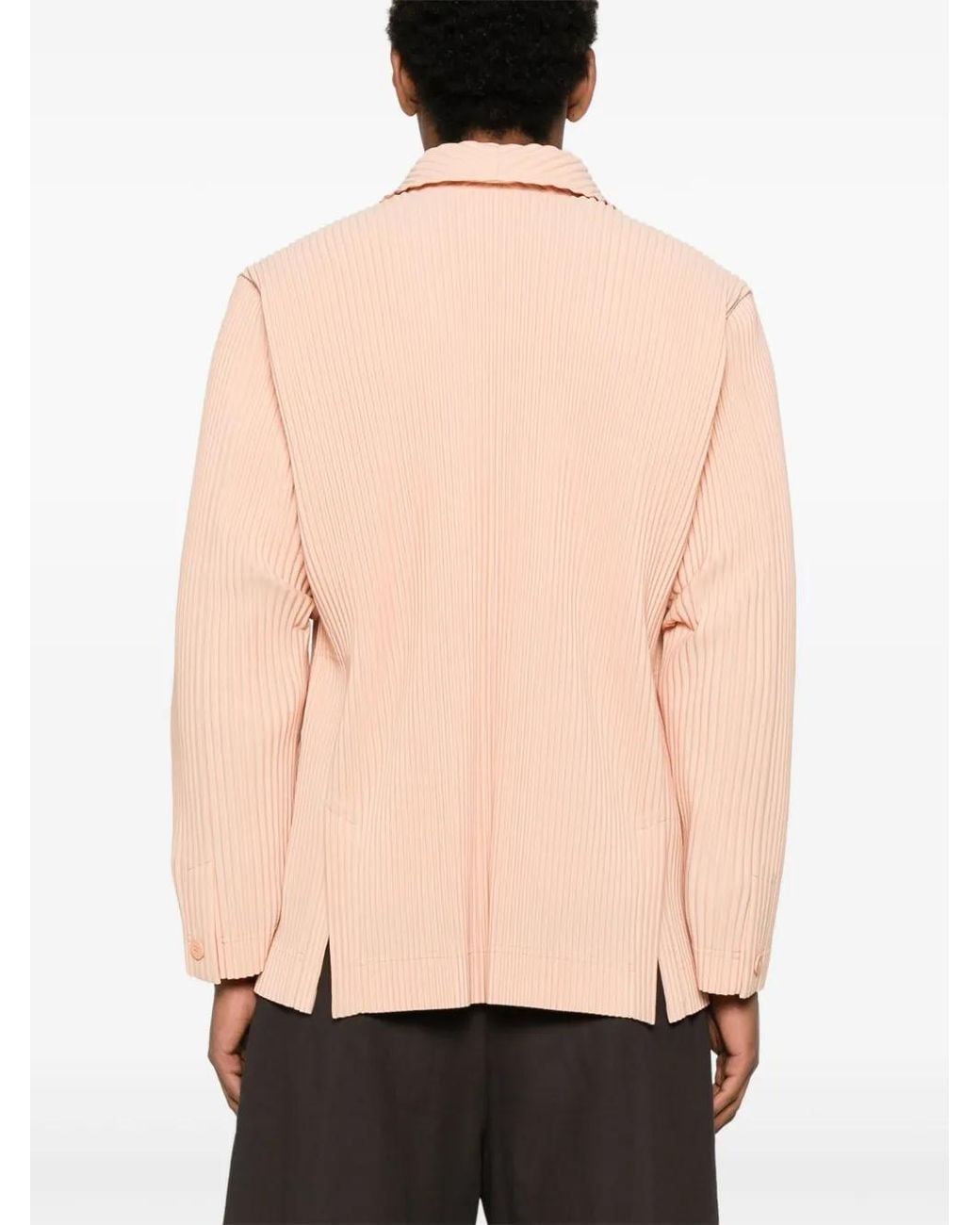 Homme Plissé Issey Miyake Pink Blazer À Effet Plissé for men