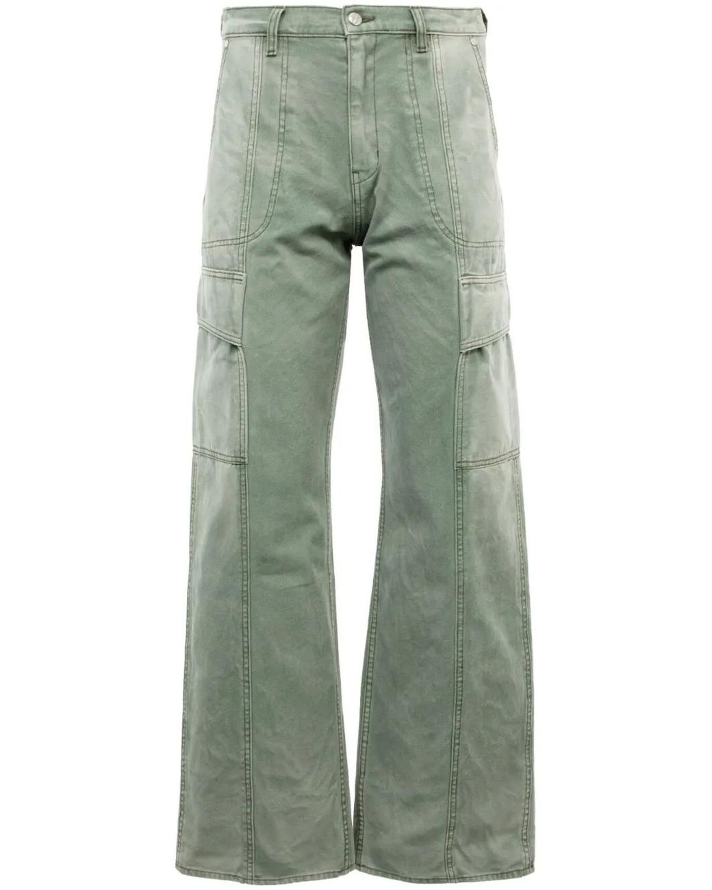 Rhude Green Canvas Cargo Pants for men
