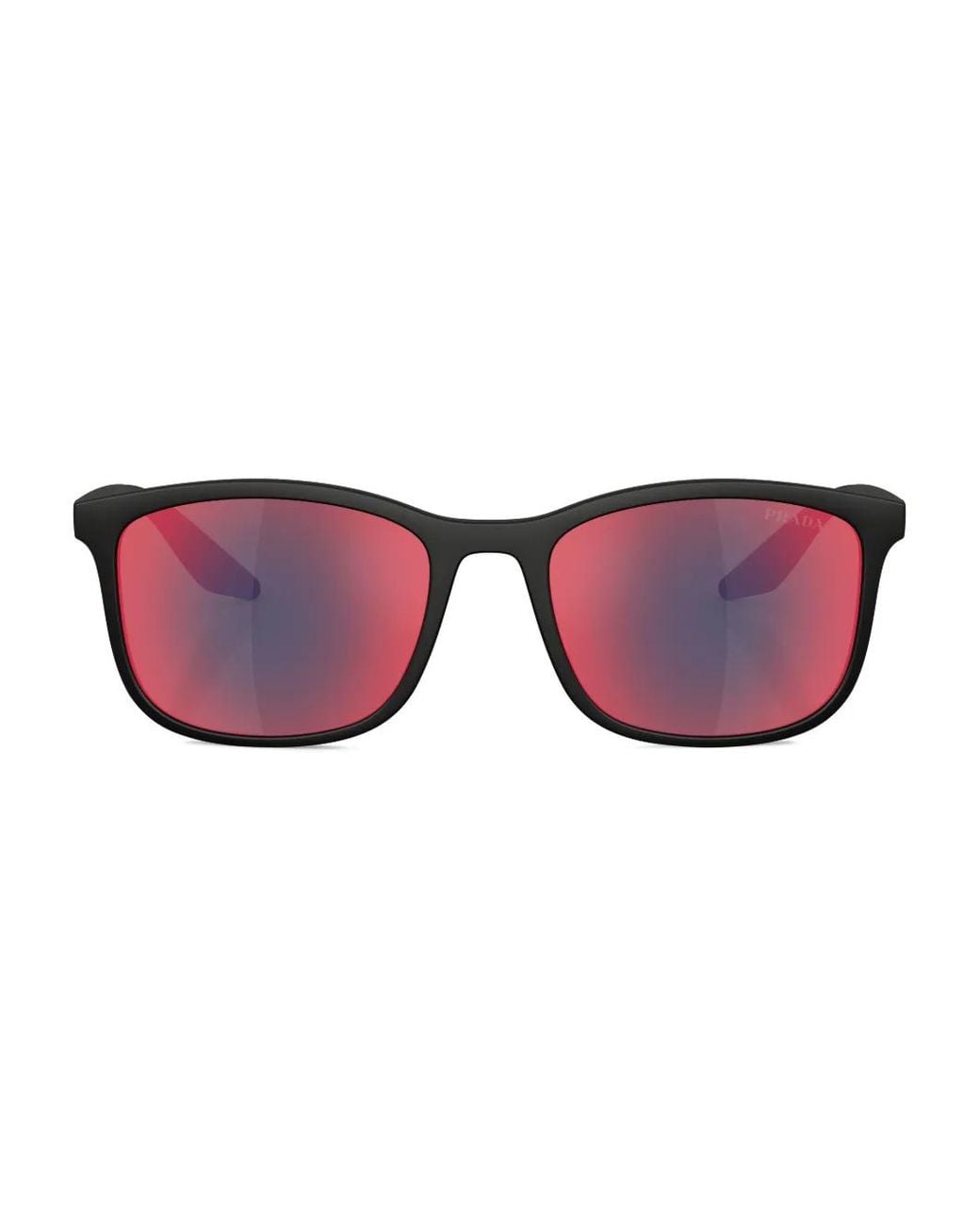 Prada Linea Rossa Pink Rectangle-Frame Sunglasses for men