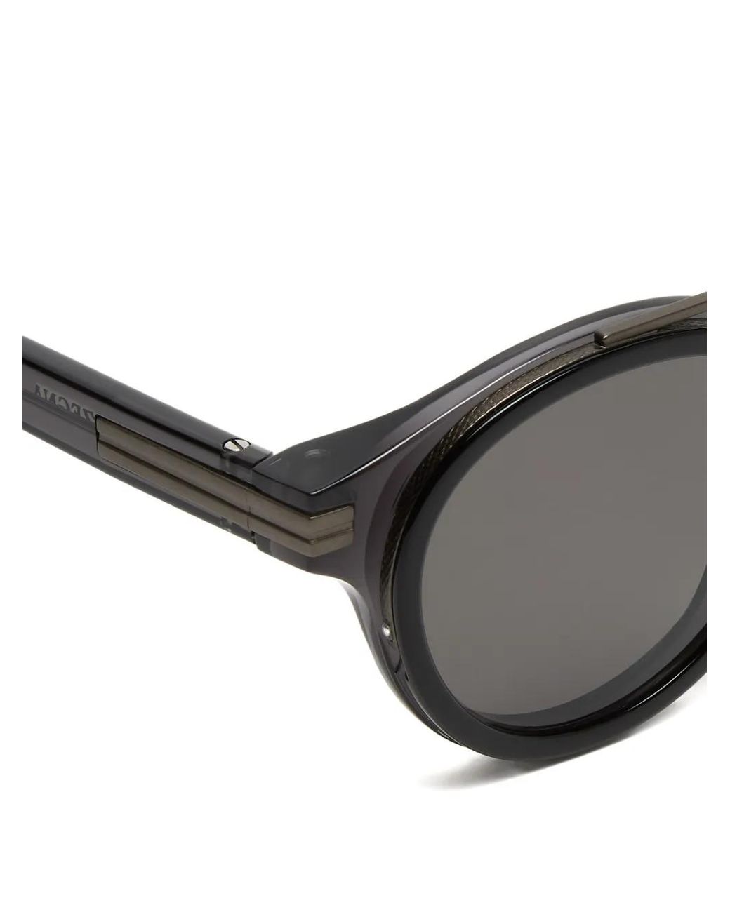 Zegna Black Transparent Acetate Sunglasses for men