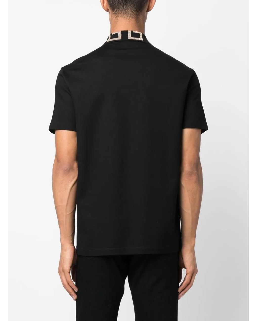 Versace Poloshirt Met Borduurwerk in het Black voor heren