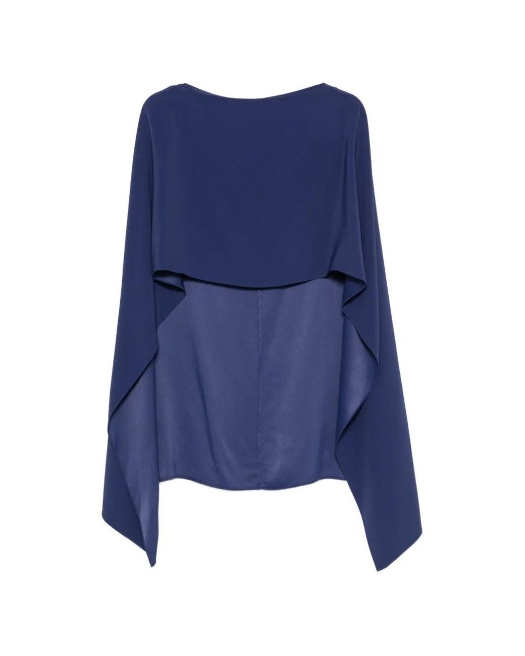 Alberta Ferretti Blue Draped-Detail Scarf