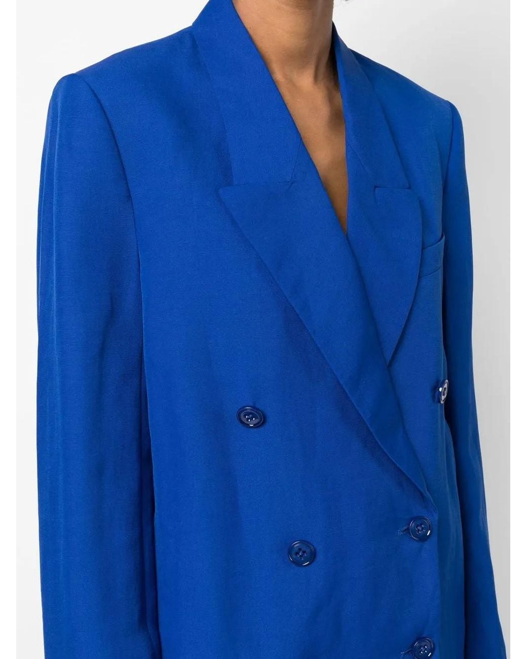 Dorothee Schumacher Blue Summery Double-Breasted Blazer