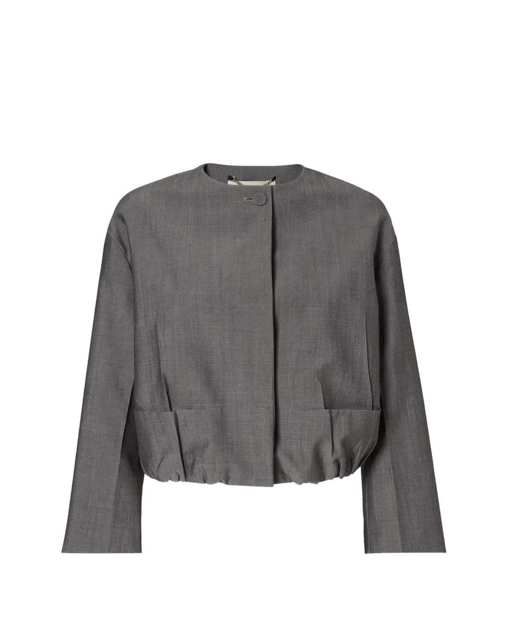 Fendi Gray Patch-Pockets Jacket