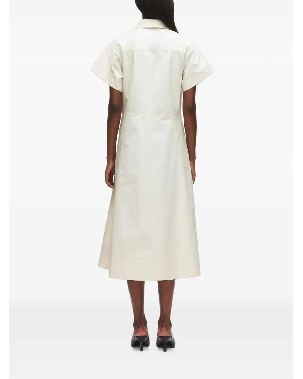 3.1 Phillip Lim White Short-Sleeves Midi Dress