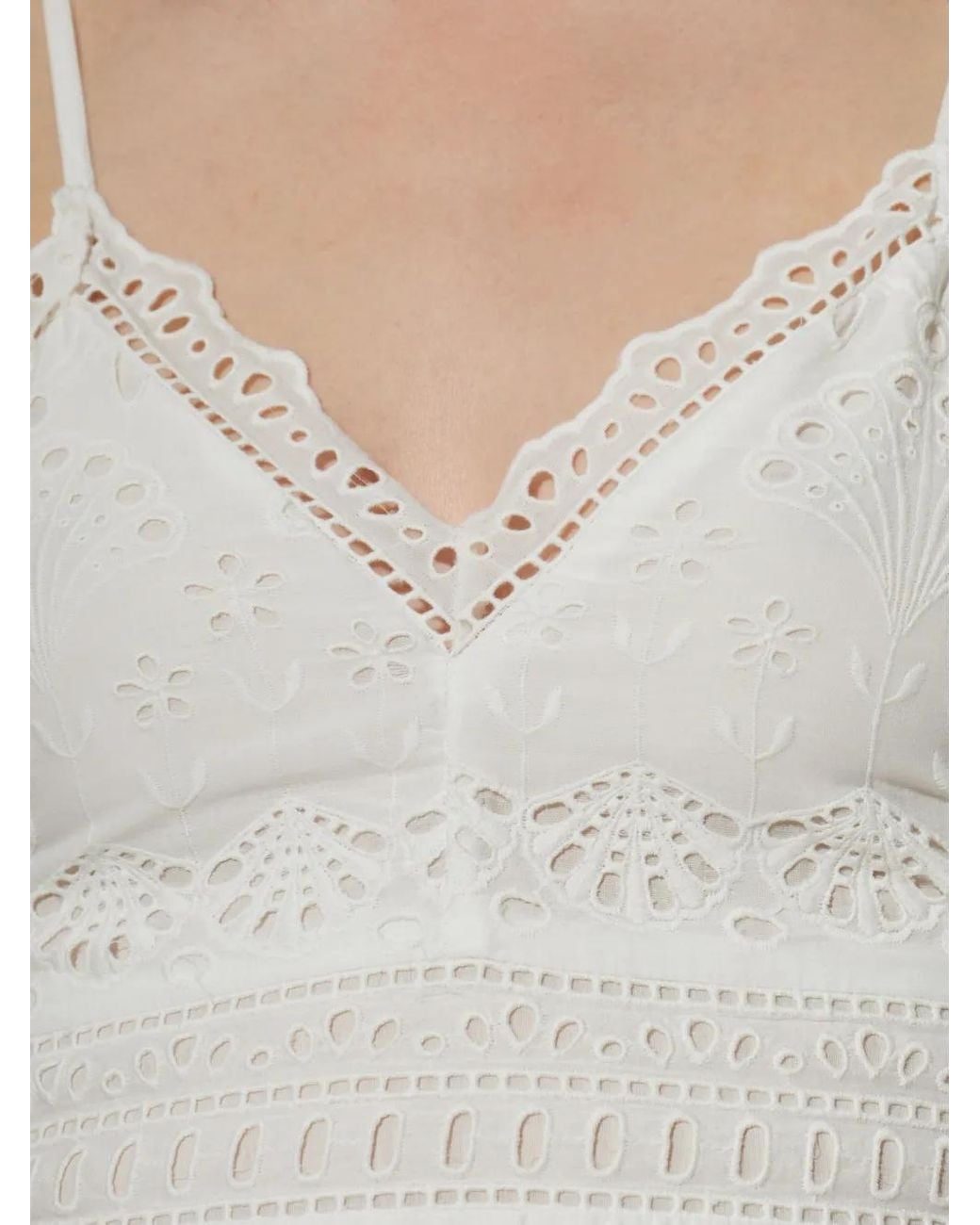 LoveShackFancy Gray Peppy Broderie-Anglaise Mini Dress