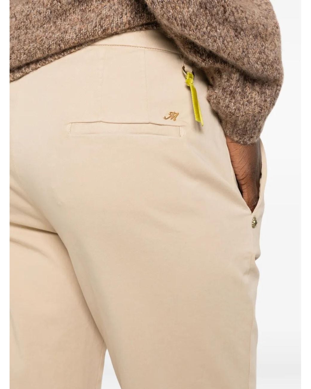 Mason's Natural Turn-Up-Hem Trousers