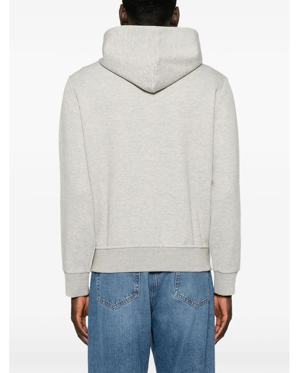 Polo Ralph Lauren Gray Logo-Embroidered Zip-Up Hoodie for men
