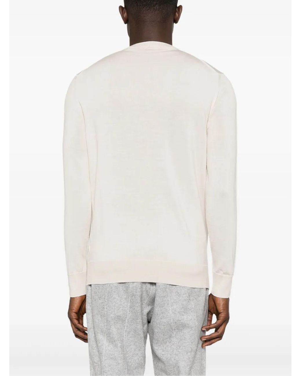 Eleventy White Knitted Jumper for men