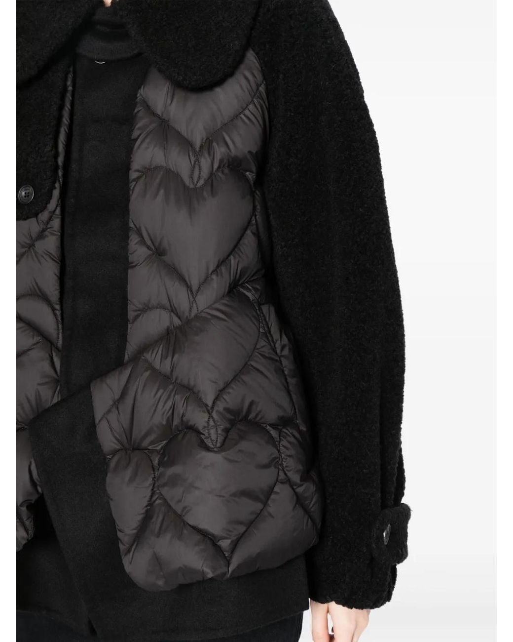 JNBY Black Heart-Motif Quilted Puffer Jacket
