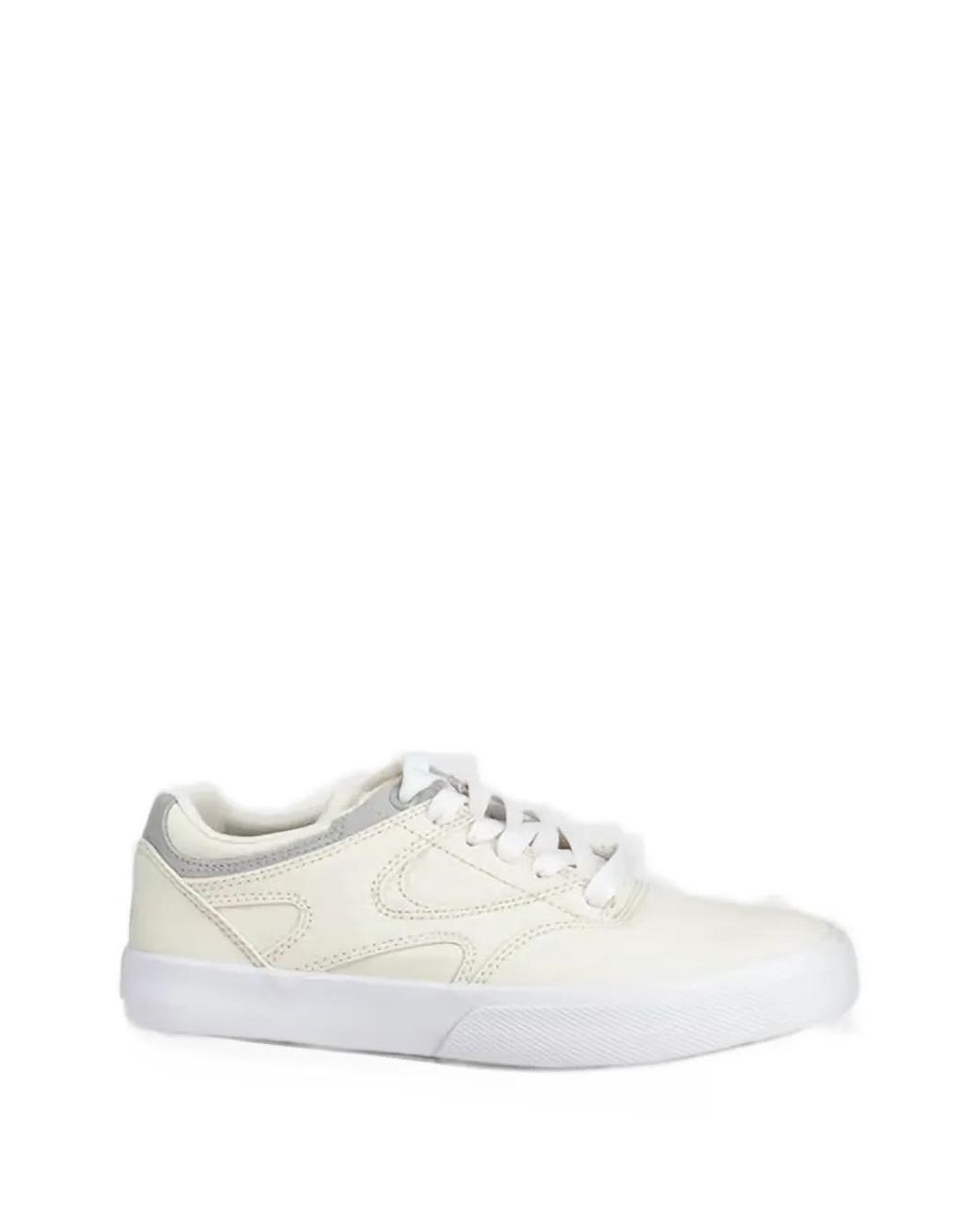 DC Shoes White Kalis Vulc Logo-Patch Panelled Sneakers