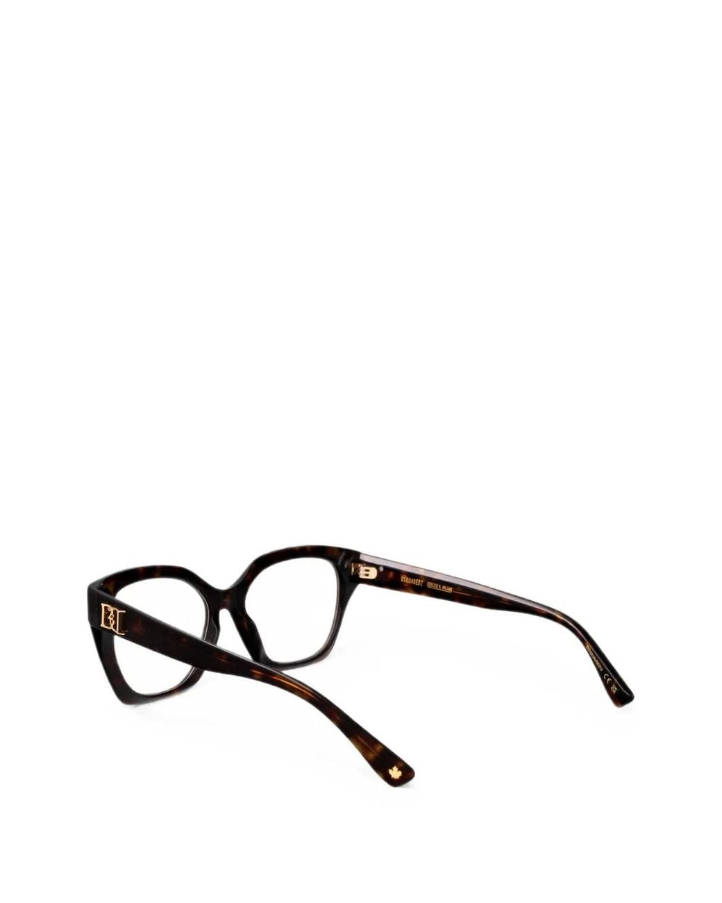 DSquared² Black Brille Mit Geometrischem Gestell