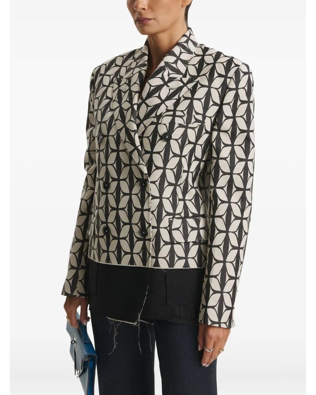 CuAnna Black Doppelreihige Jacke
