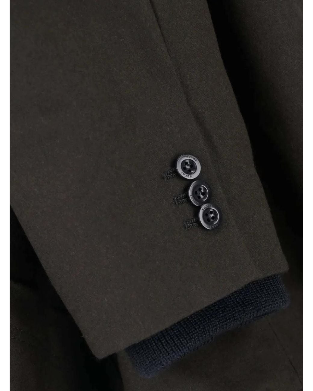 Sacai Black Cropped Boxy Jacket With High Collar And Hood for men