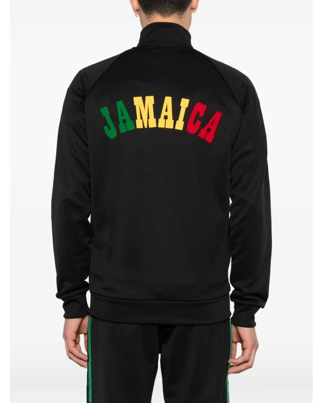 Adidas Black X Jamaica X Bob Marley Originals Striped Zipped Jacket for men