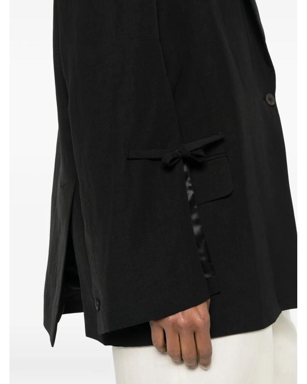 frenken Black Bow-Embellishment Blazer