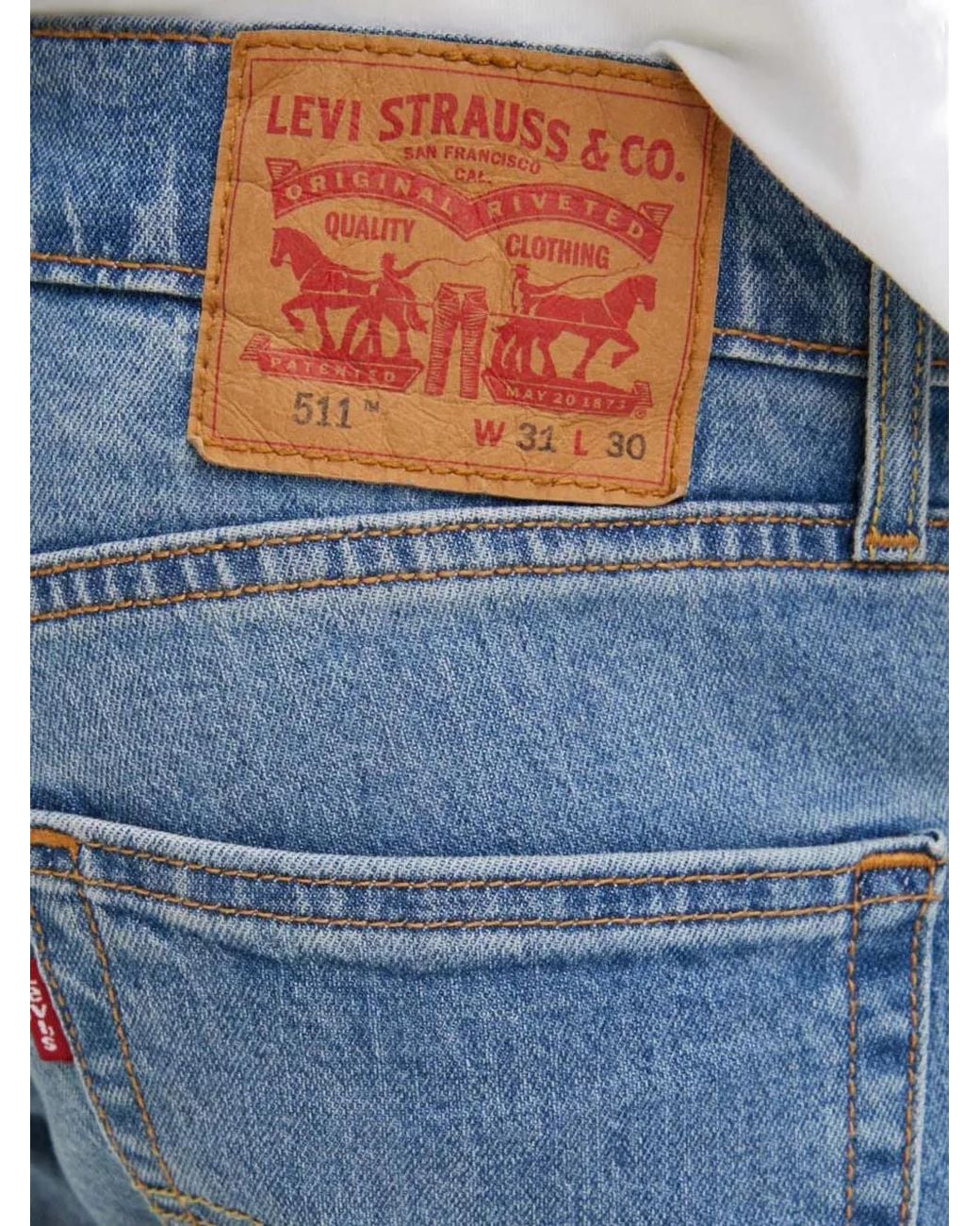 Levi's Blue Patch-Pocket Denim Jeans for men