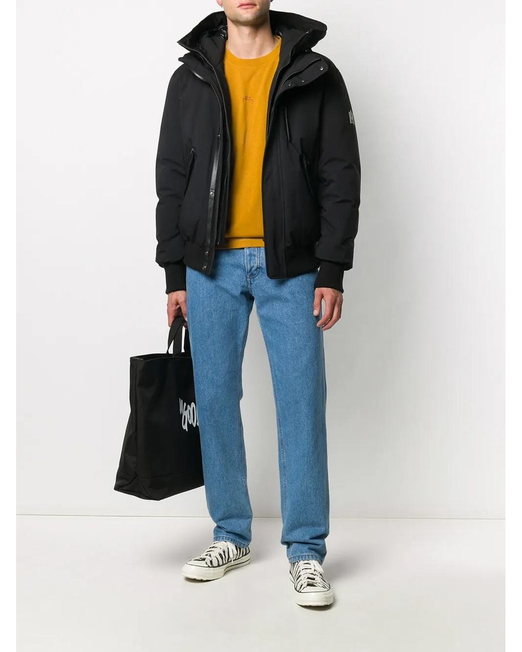 Mackage Black Dixon Hooded Down Jacket for men