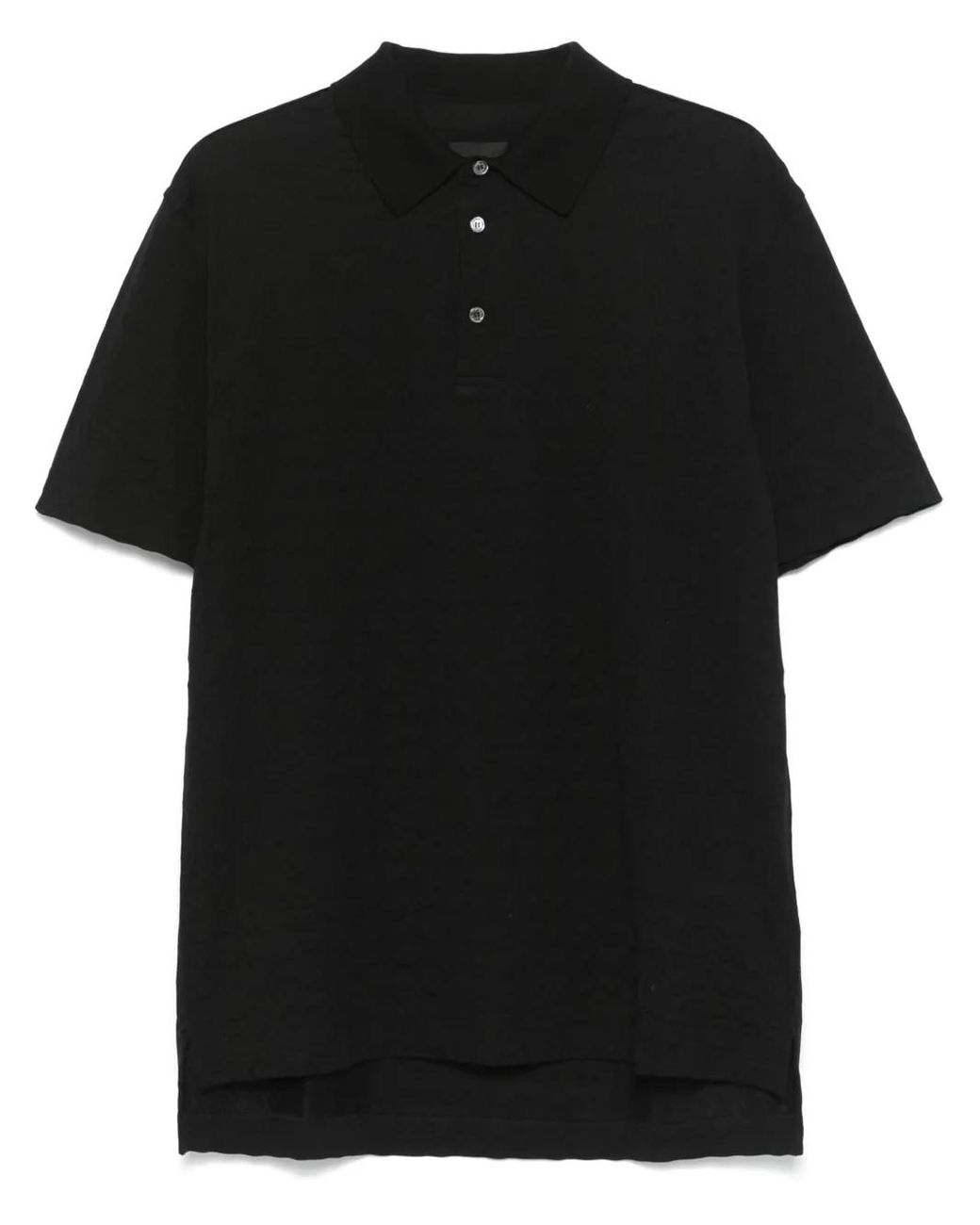 Givenchy Black 4G-Jacquard Polo Shirt for men