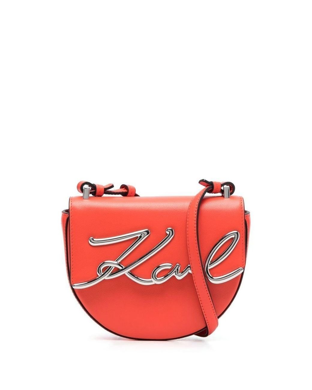 Karl Lagerfeld K/signature Small Saddle Shoulder Bag in Red Lyst