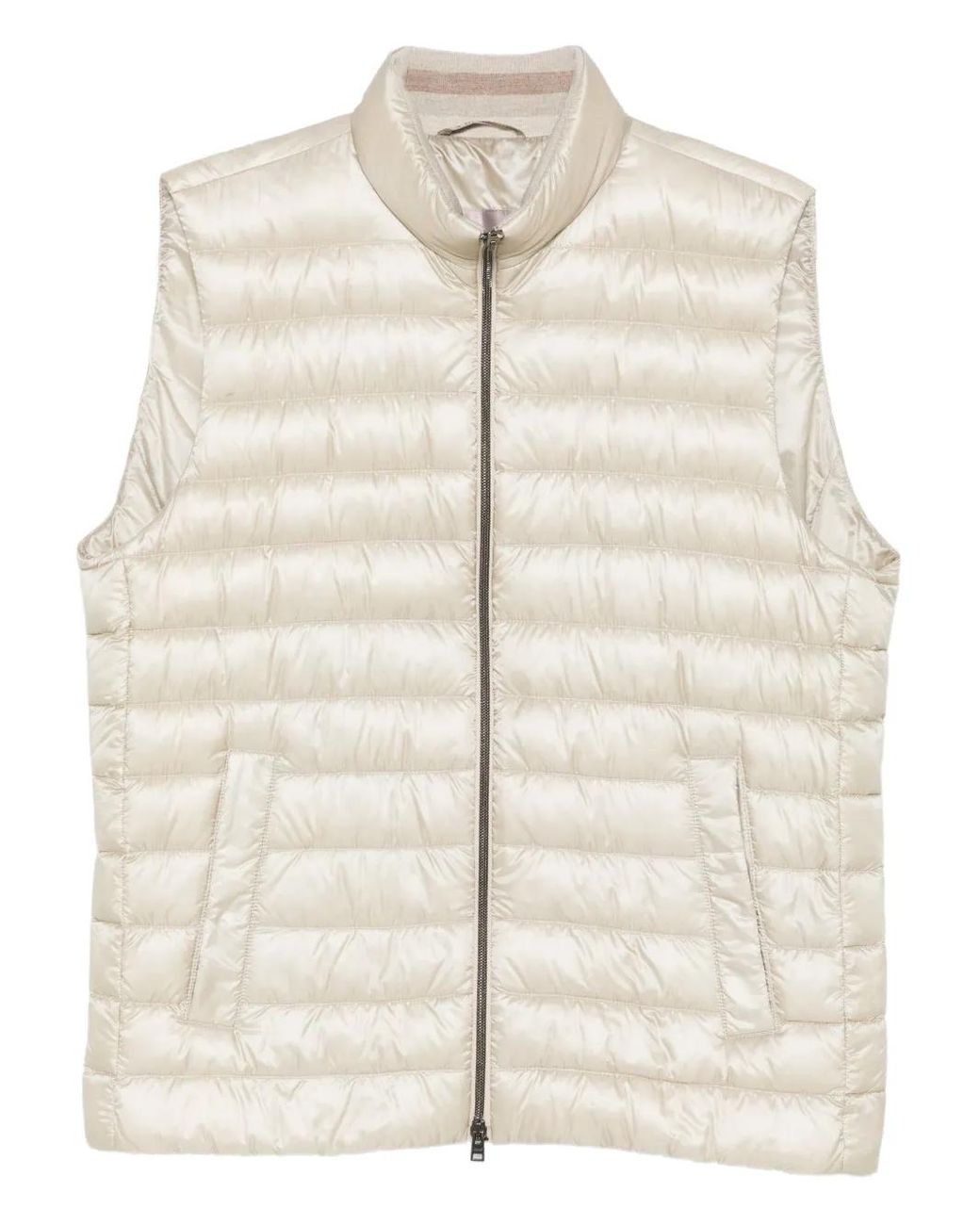 Herno Natural Quilted Zip-Front Gilet for men