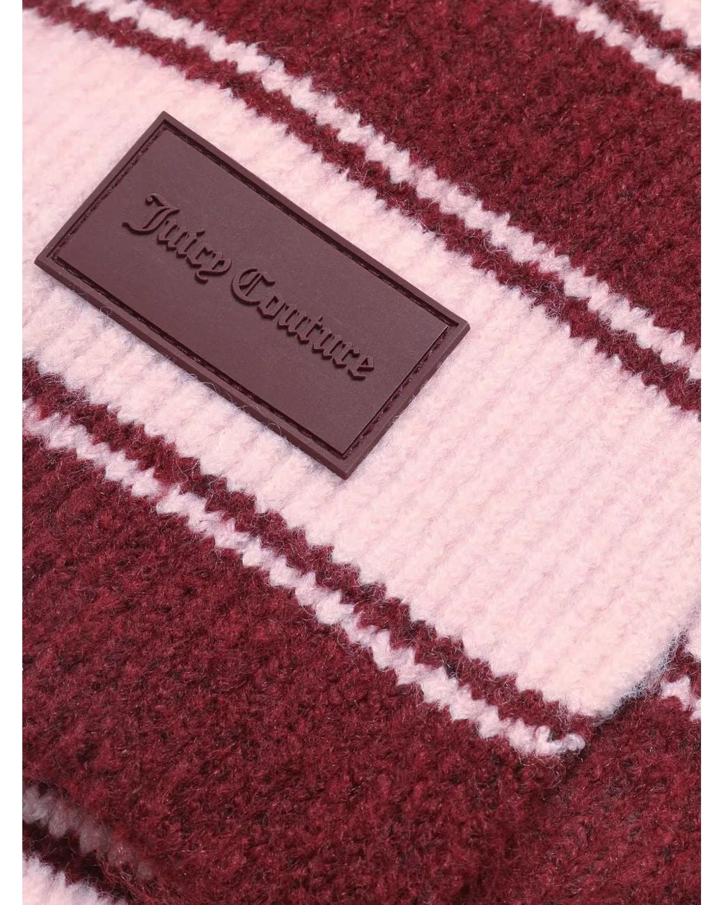 Juicy Couture White Stripe-Knit Scarf