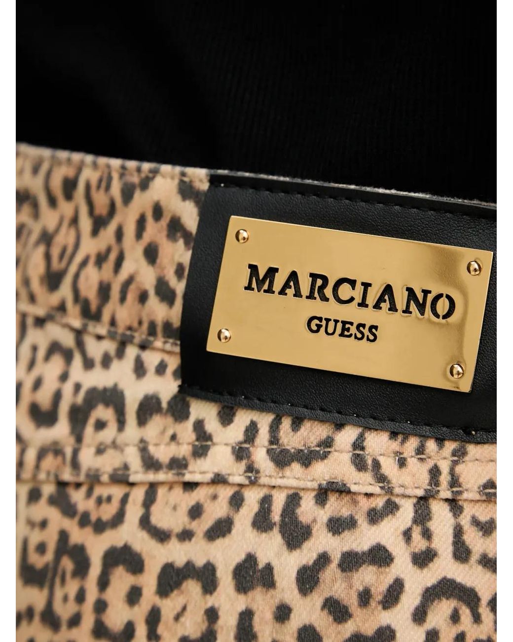 MARCIANO BY GUESS Natural Leopard-Print Jeans