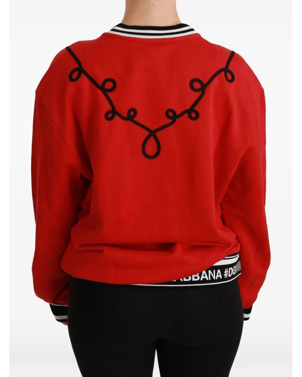 Pull Brodé De Sequins Dolce & Gabbana en coloris Red
