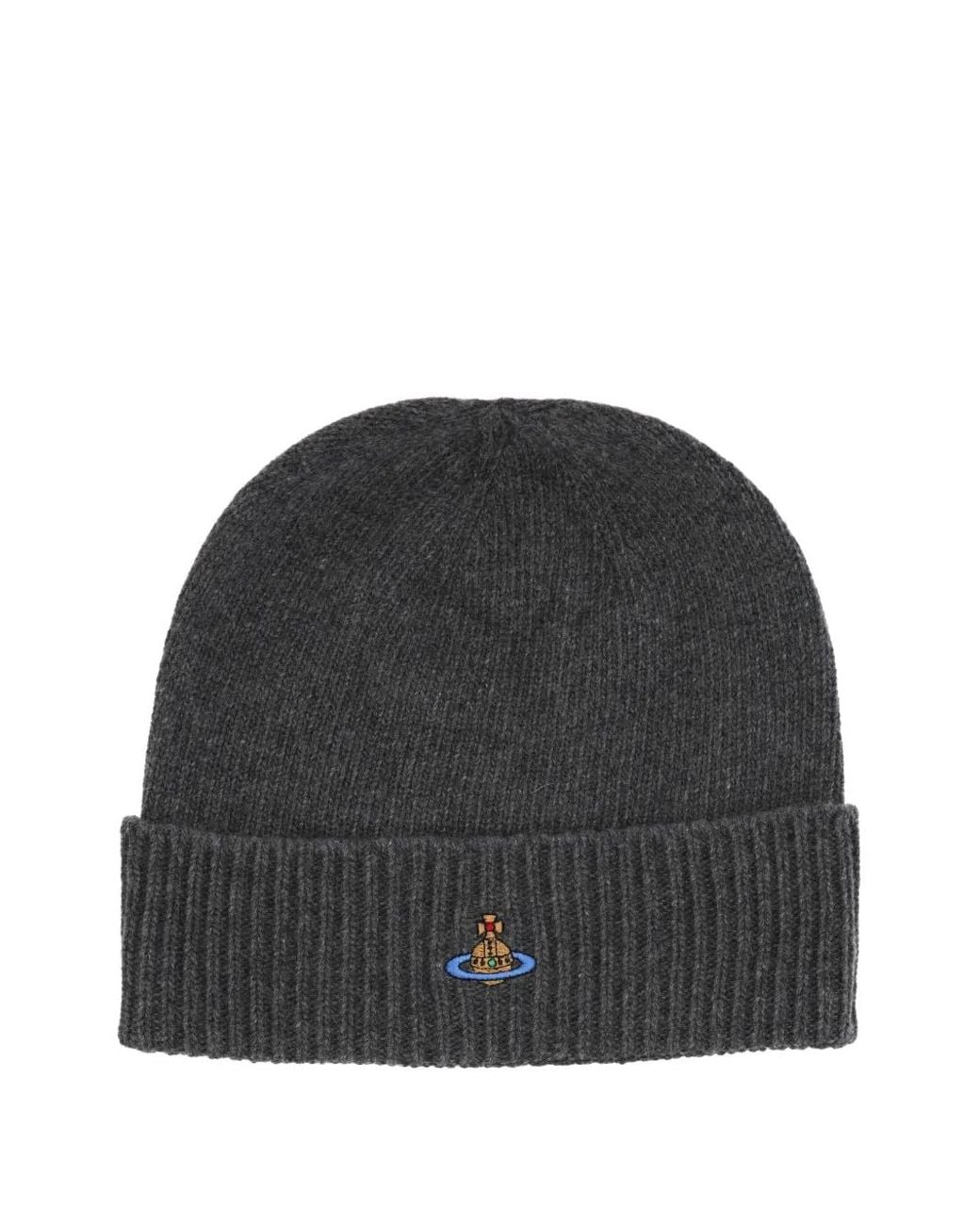 Vivienne Westwood Black Ribbed Beanie