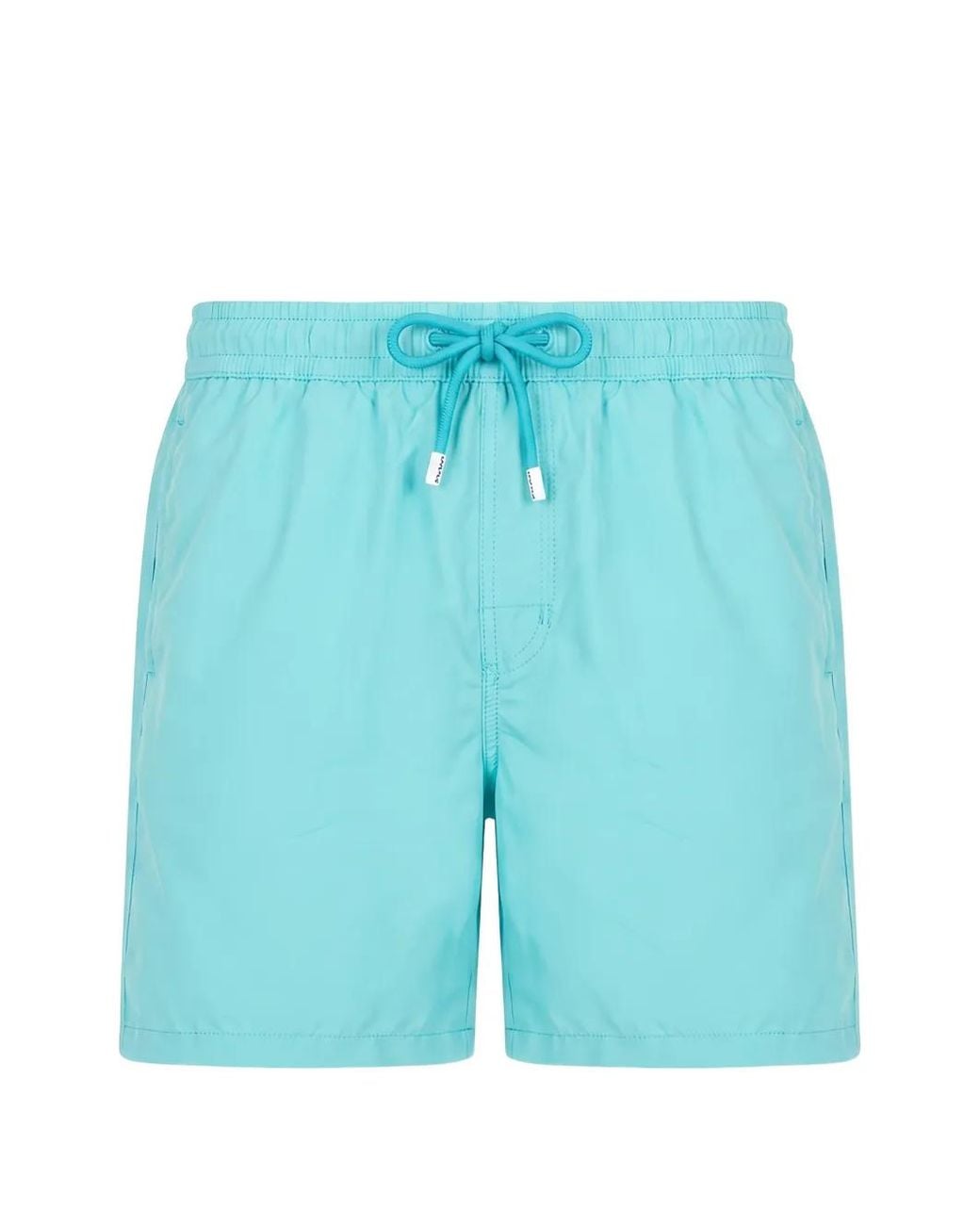 Fedeli Blue Drawstring-Waist Swim Shorts for men