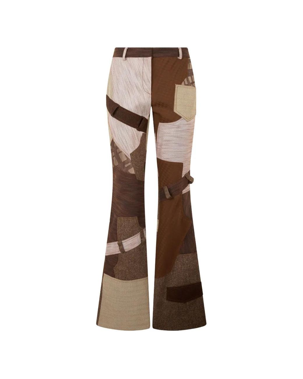 Moschino Natural Abstract-Pattern Palazzo Pants