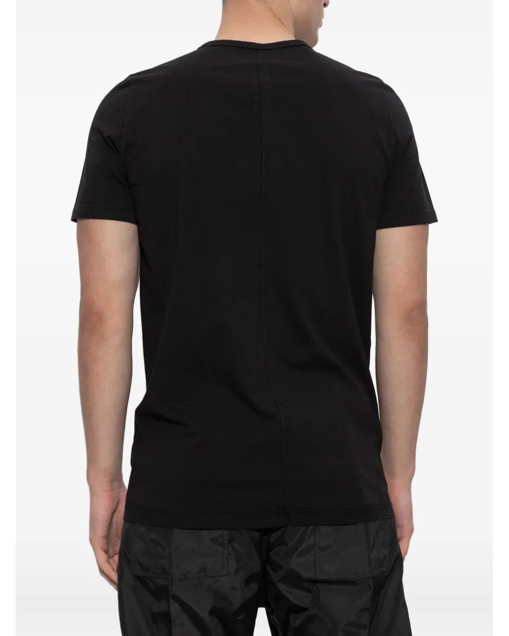 Rick Owens Black T-Shirt With 'Level T' Print for men