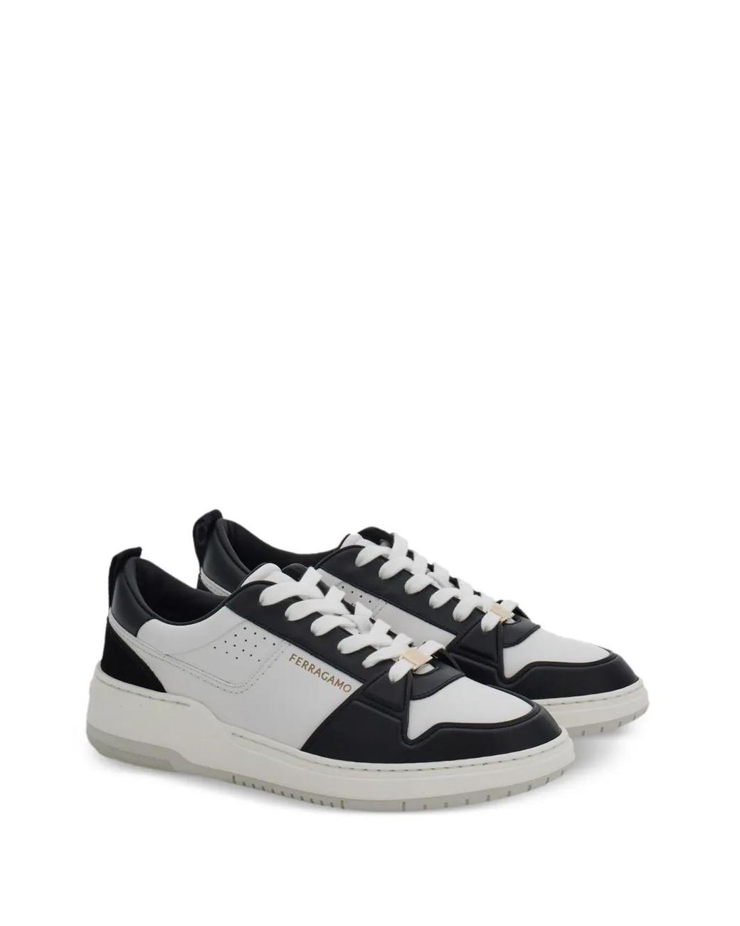 Ferragamo White Low/ Leather Trainer Sneaker for men