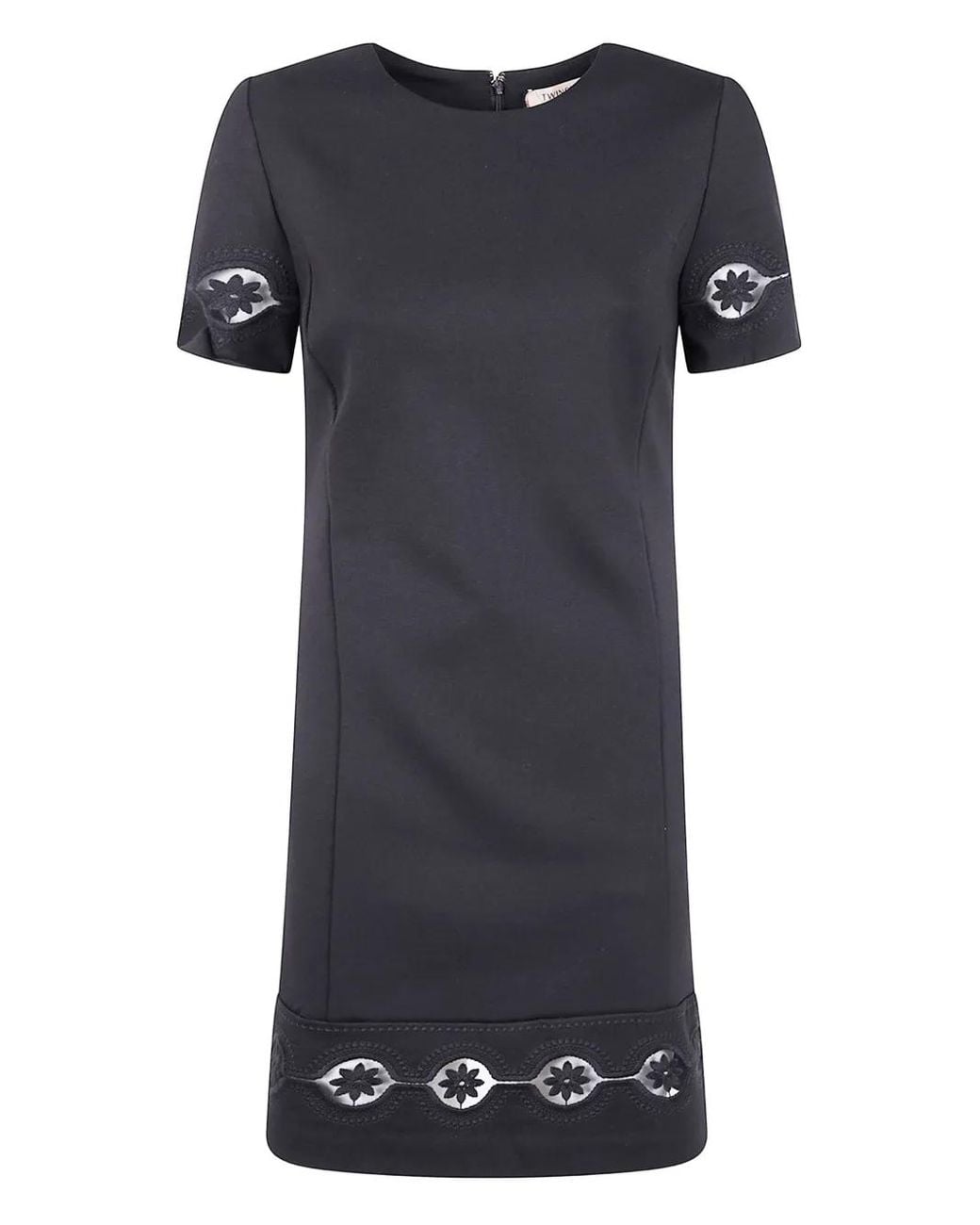 Twinset Black Short-Sleeve Dress