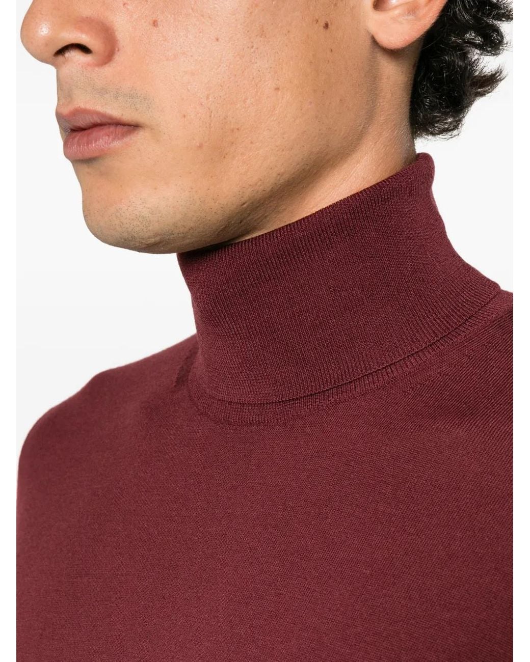 ÉPHÉMÈRE Red Roll-Neck Sweater for men