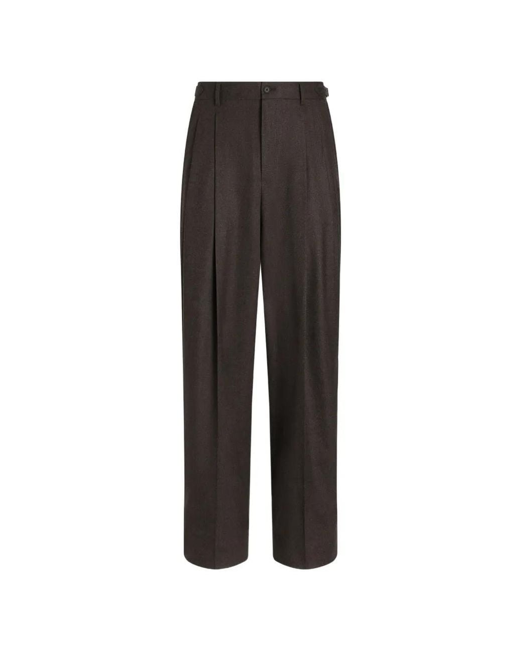Dolce & Gabbana Black Wool Trousers for men