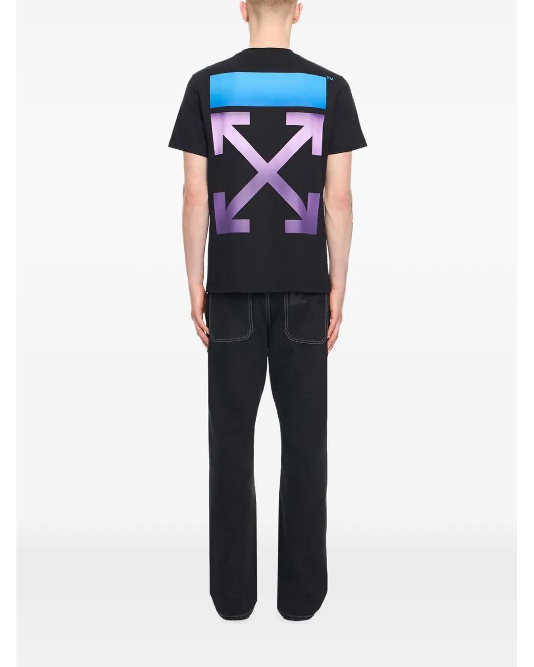 Off-White c/o Virgil Abloh Black Gradient-Logo T-Shirt for men