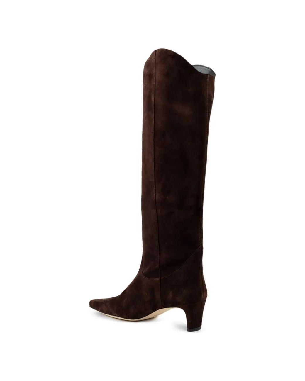 Staud Brown Pointed-Toe Suede Boots
