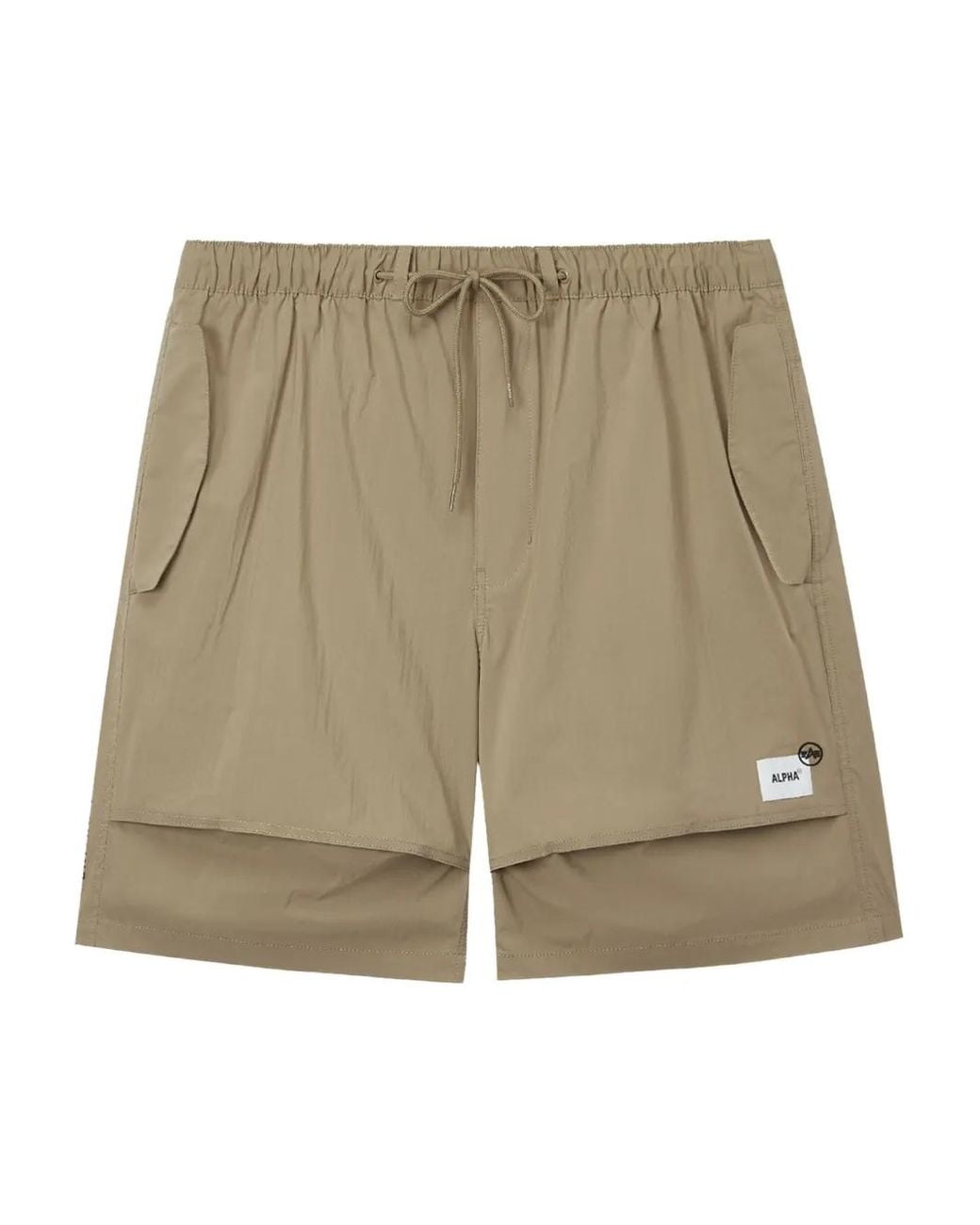Alpha Industries Natural Logo-Patch Shorts for men