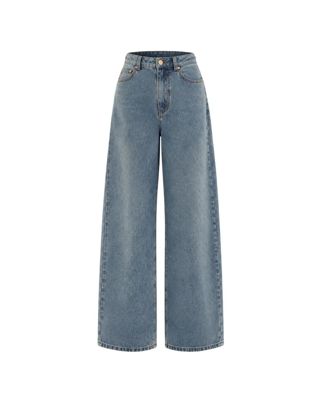 Farm Rio Blue Richelieu Wide-Leg Jeans