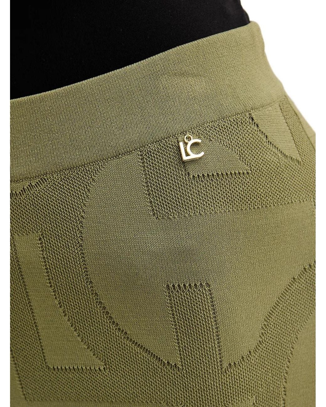 Lola Casademunt Green Logo-Jacquard Track Pants