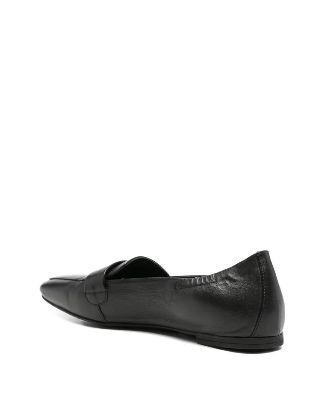 SERGIO MORETTI FIRENZE White Square-Toe Leather Loafers