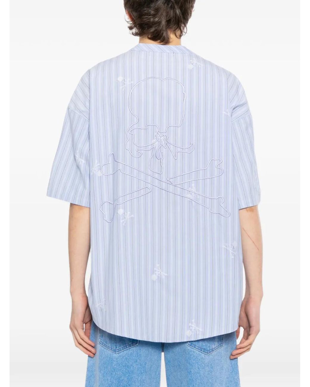 MASTERMIND WORLD White T-Shirt À Rayures for men
