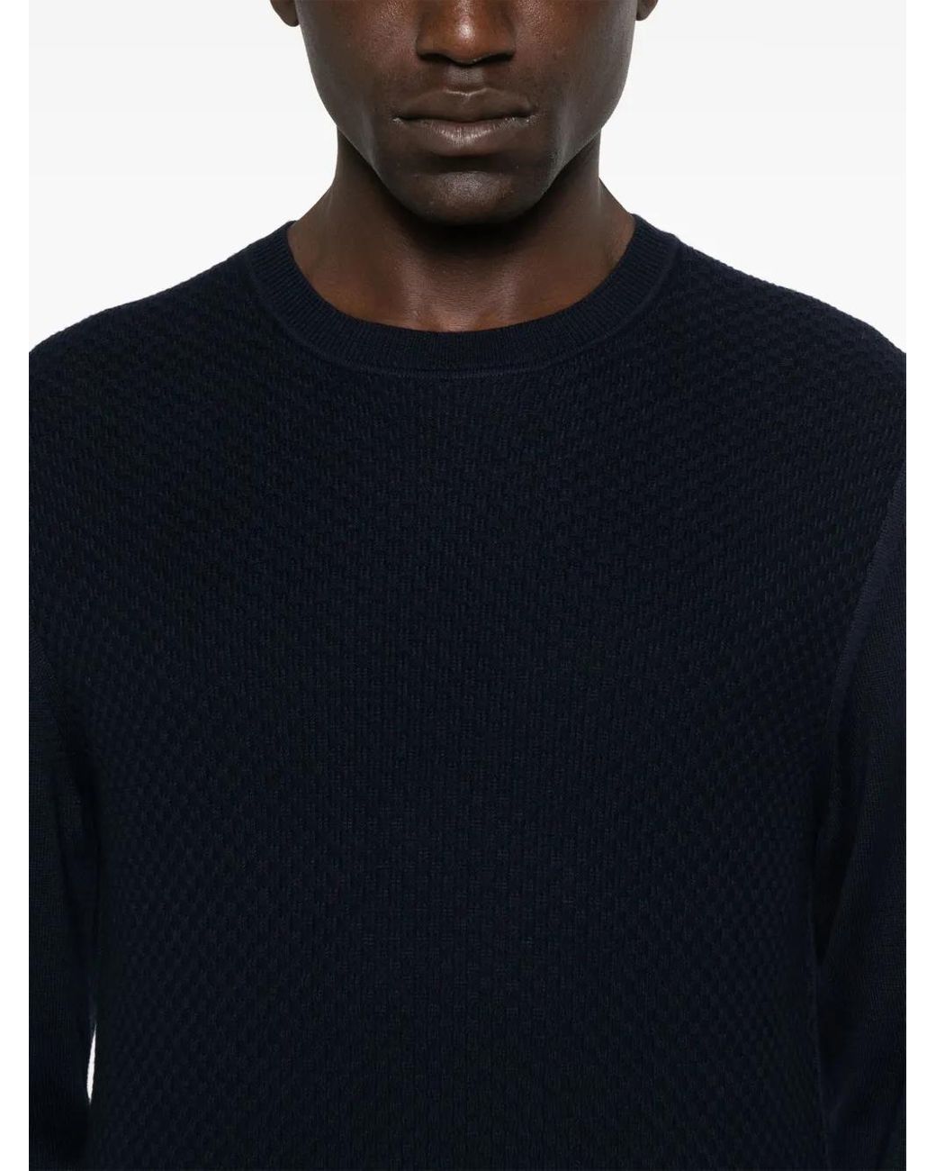 Canali Pullover Mit Korbgeflecht in Blue für Herren